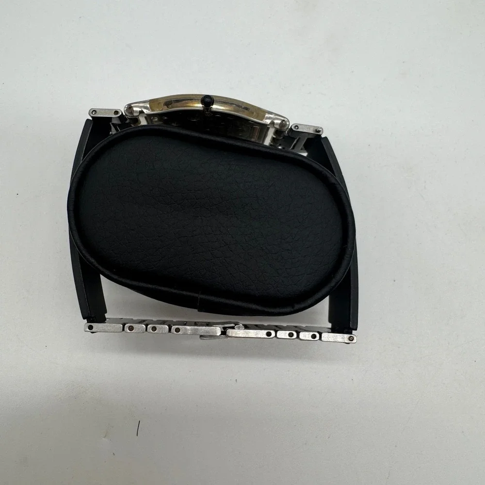 Swatch Skin 1999 Vintage Ultra Thin Watch Black Dial Silver Steel Rubber Strap‎